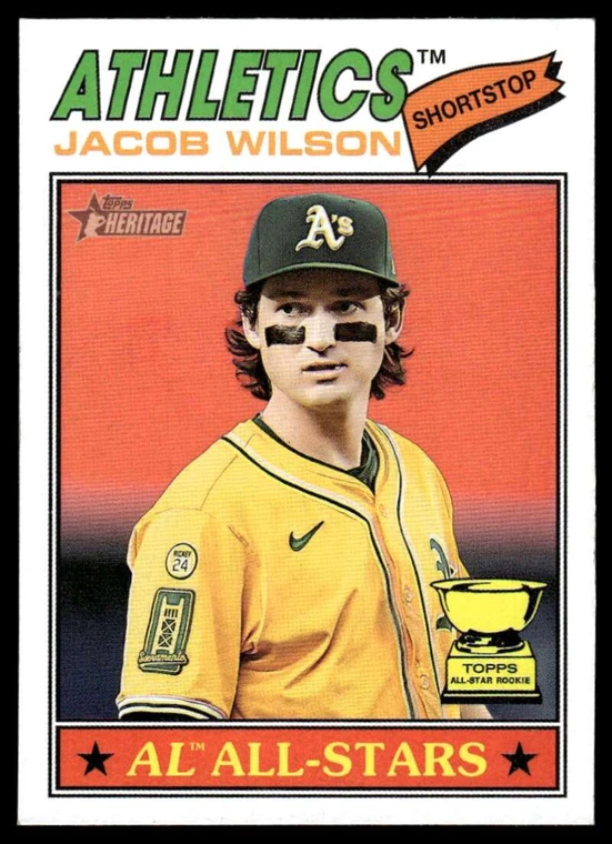 2026 Topps Heritage #17 Jacob Wilson NM-MT  Athletics 