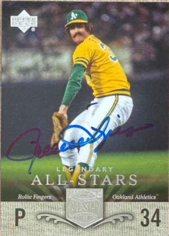 Rollie Fingers Autographed 2005 Upper Deck All-Star Classics #97 LGD Oakland Athletics Card   