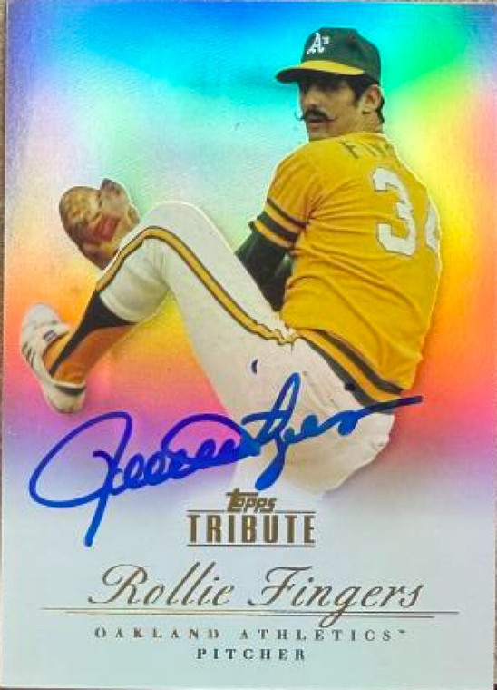 Rollie Fingers Autographed 2012 Topps Tribute #26 Oakland Athletics Card   