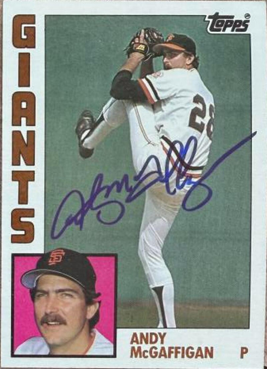 Andy McGaffigan Autographed 1984 Topps #31 San Francisco Giants Card