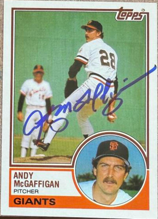 Andy McGaffigan Autographed 1983 Topps Traded #68T San Francisco Giants Card