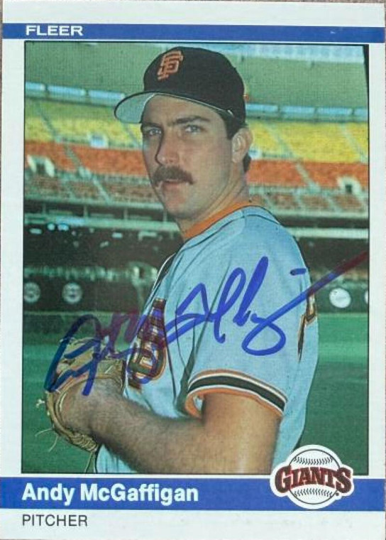 Andy McGaffigan Autographed 1984 Fleer #382 San Francisco Giants Card