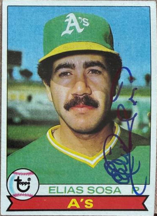 Elias Sosa Autographed 1979 Topps #78 Oakland Athletics Card