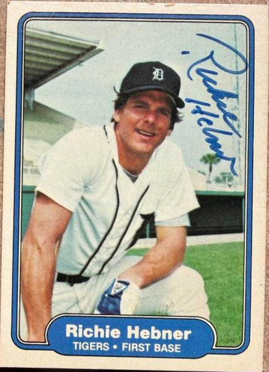 Richie Hebner Autographed 1982 Fleer #268 Detroit Tigers Card 