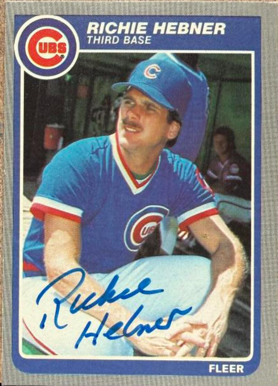 Richie Hebner Autographed 1985 Fleer #59 Chicago Cubs Card 
