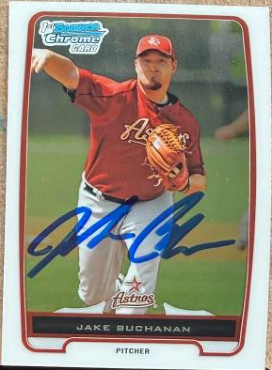 Jake Buchanan Autographed 2012 Bowman Chrome - Prospects #BCP215 BASE: Red jersey Houston Astros Card