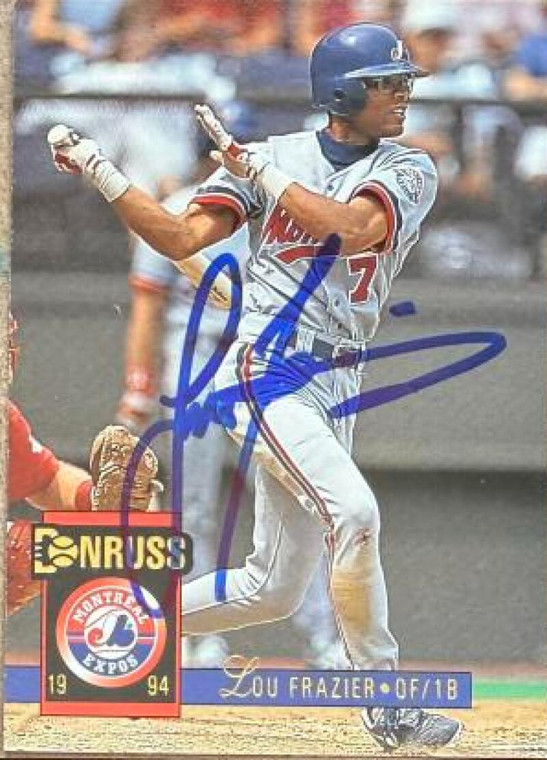 Lou Frazier Autographed 1994 Donruss #524 Montreal Expos Card