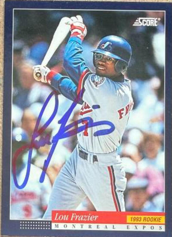 Lou Frazier Autographed 1994 Score #577 Montreal Expos Card