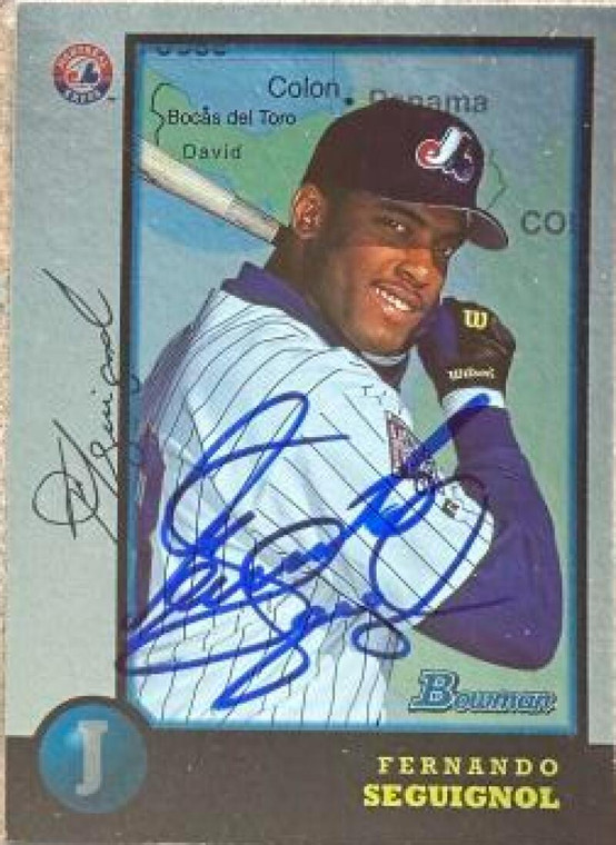 Fernando Seguignol Autographed 1998 Bowman International #394 Montreal Expos RC
