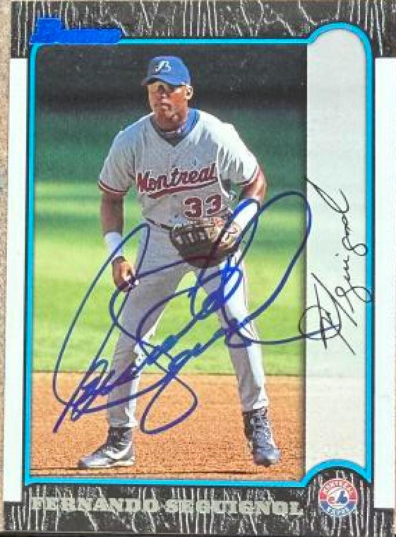 Fernando Seguignol Autographed 1999 Bowman #205 Montreal Expos Card