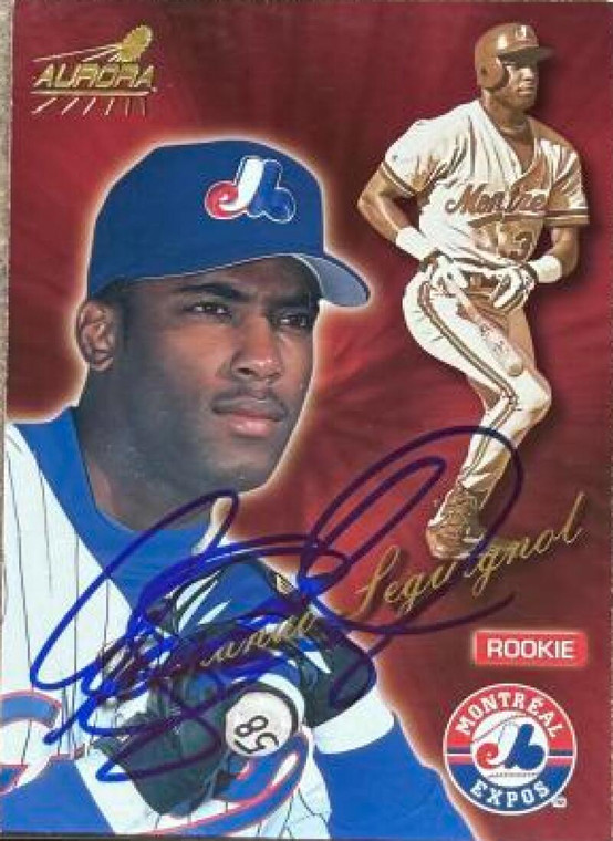 Fernando Seguignol Autographed 1999 Pacific Aurora #115 Montreal Expos Card