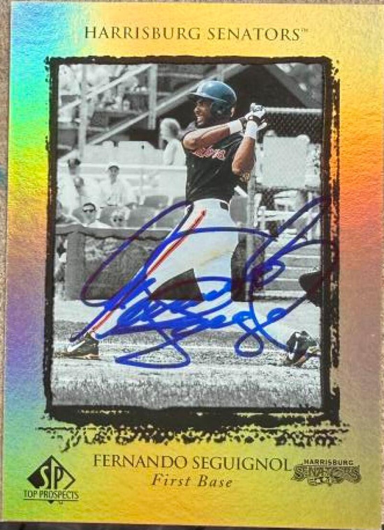 Fernando Seguignol Autographed 1999 SP Top Prospects #110 Montreal Expos Card