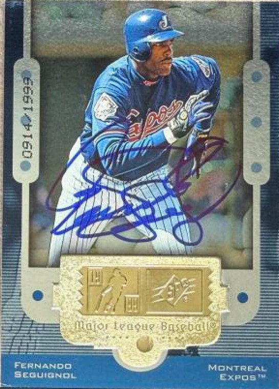 Fernando Seguignol Autographed 1999 SPx #107 SN1999 Montreal Expos Card