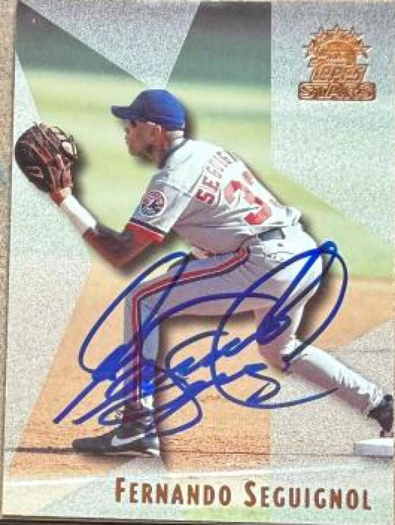 Fernando Seguignol Autographed 1999 Topps Stars #27 Montreal Expos Card