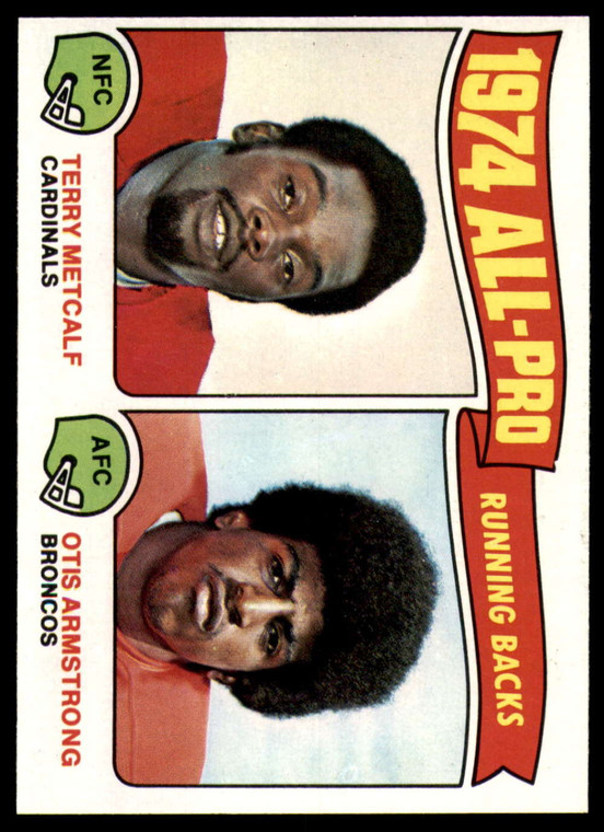 1975 Topps #210 Terry Metcalf/Otis Armstrong All-Pro Running Backs VG  St. Louis Cardinals/Denver Broncos 