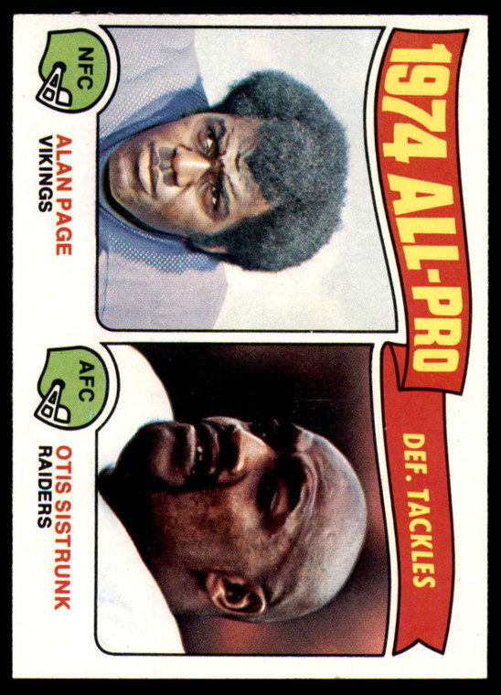 1975 Topps #214 Alan Page/Otis Sistrunk All-Pro Tackles VG  Minnesota Vikings/Oakland Raiders 