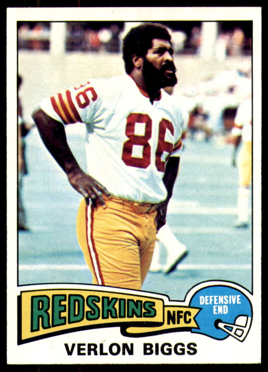 1975 Topps #303 Verlon Biggs VG  Washington Redskins 