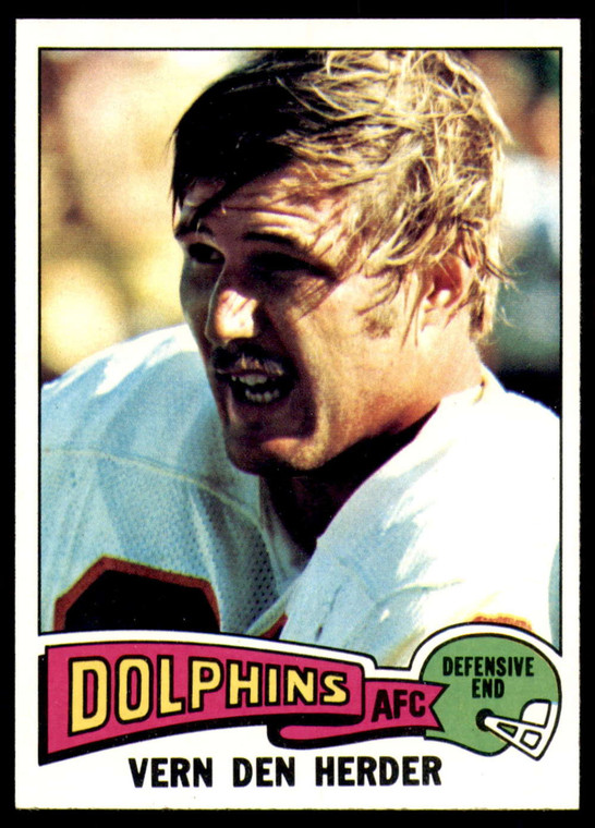 1975 Topps #404 Vern Den Herder VG  Miami Dolphins 