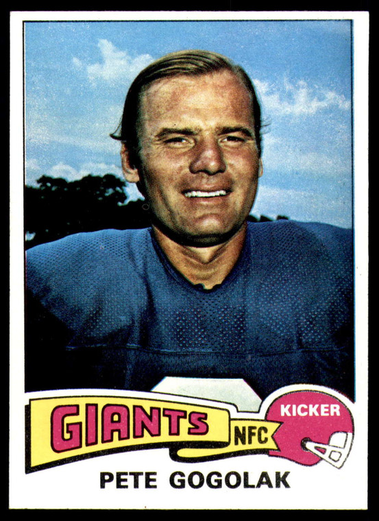 1975 Topps #449 Pete Gogolak VG  New York Giants 