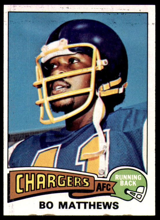 1975 Topps #486 Bo Matthews VG  San Diego Chargers 
