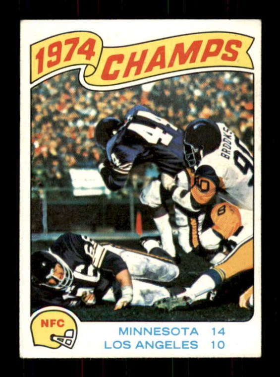 1975 Topps #527 1974 NFC Championship VG  Minnesota Vikings/Los Angeles Rams 