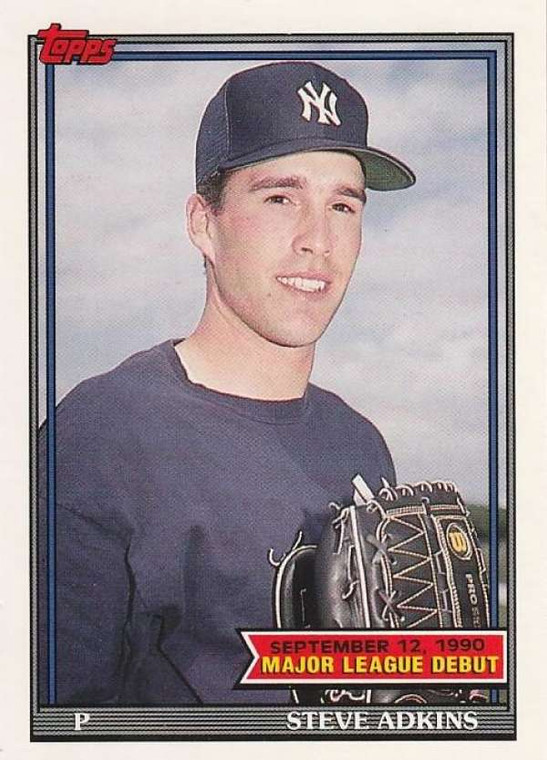 1991 Topps 1990 Debut #2 Steve Adkins NM-MT New York Yankees 