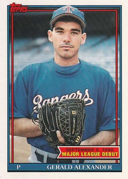 1991 Topps 1990 Debut #4 Gerald Alexander NM-MT Texas Rangers 
