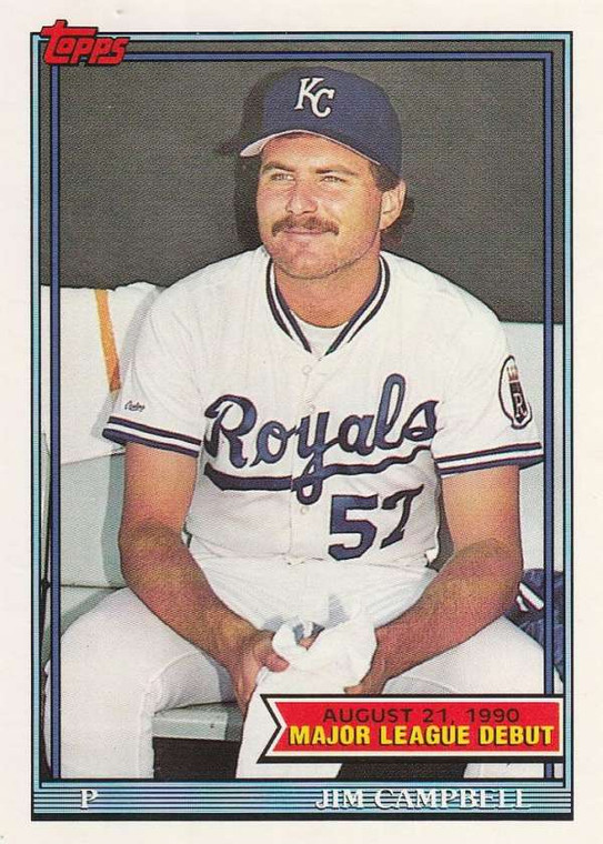 1991 Topps 1990 Debut #24 Jim Campbell NM-MT Kansas City Royals 