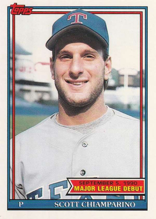 1991 Topps 1990 Debut #30 Scott Chiamparino NM-MT Texas Rangers 