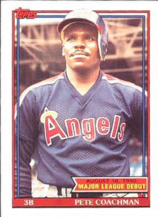 1991 Topps 1990 Debut #32 Pete Coachman NM-MT California Angels 