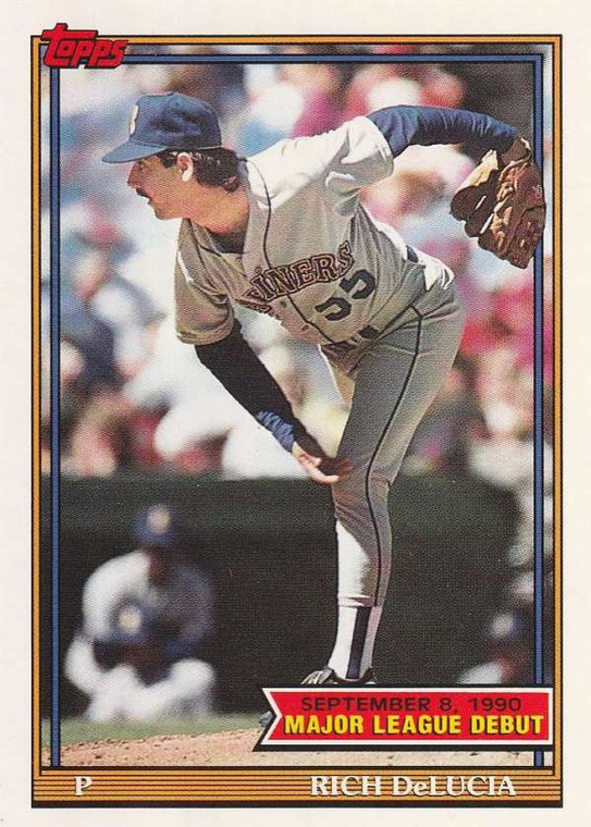 1991 Topps 1990 Debut #38 Rich DeLucia NM-MT Seattle Mariners 