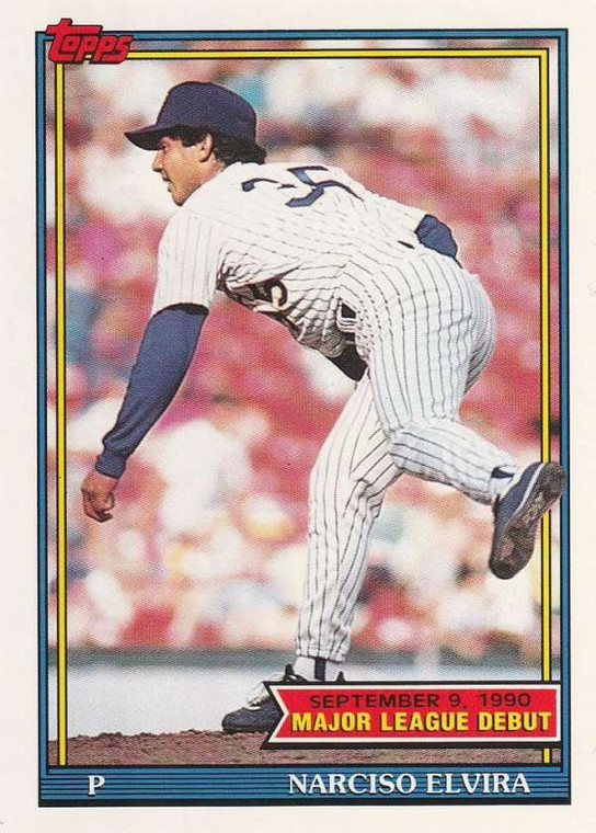 1991 Topps 1990 Debut #43 Narciso Elvira NM-MT Milwaukee Brewers 