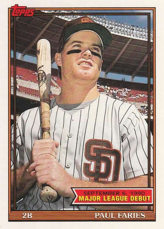 1991 Topps 1990 Debut #46 Paul Faries NM-MT San Diego Padres 