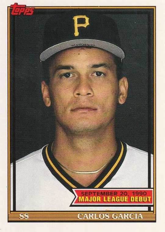 1991 Topps 1990 Debut #51 Carlos Garcia NM-MT Pittsburgh Pirates 