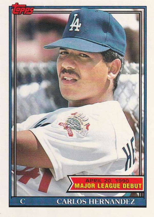 1991 Topps 1990 Debut #67 Carlos Hernandez NM-MT Los Angeles Dodgers 