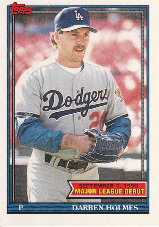 1991 Topps 1990 Debut #70 Darren Holmes NM-MT Los Angeles Dodgers 