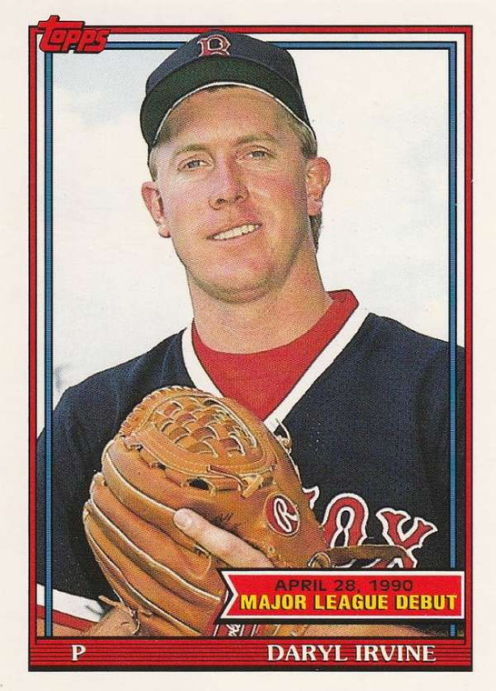 1991 Topps 1990 Debut #75 Daryl Irvine NM-MT Boston Red Sox 