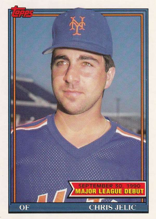 1991 Topps 1990 Debut #76 Chris Jelic NM-MT New York Mets 