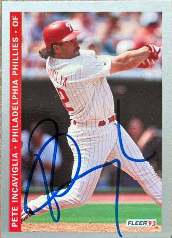 Pete Incaviglia Autographed 1993 Fleer Final Edition #110