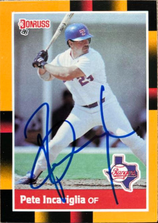 Pete Incaviglia Autographed 1988 Donruss Baseball's Best #55