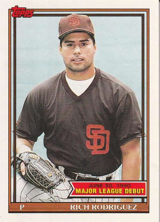 1991 Topps 1990 Debut #132 Rich Rodriguez NM-MT San Diego Padres 