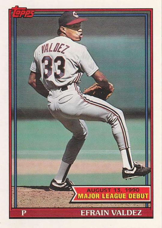 1991 Topps 1990 Debut #156 Efrain Valdez NM-MT Cleveland Indians 