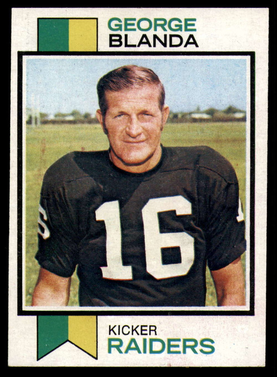 1973 Topps #25 George Blanda VG Oakland Raiders 