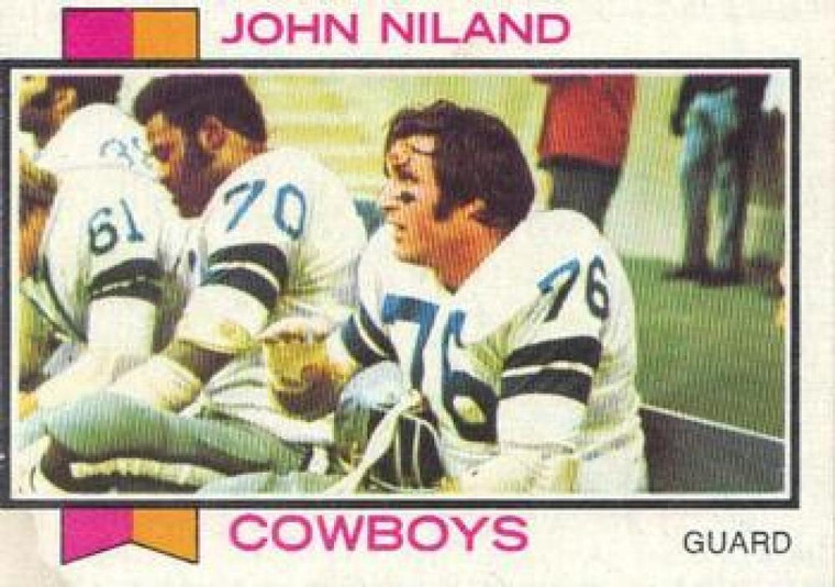 1973 Topps #10 John Niland VG Dallas Cowboys 