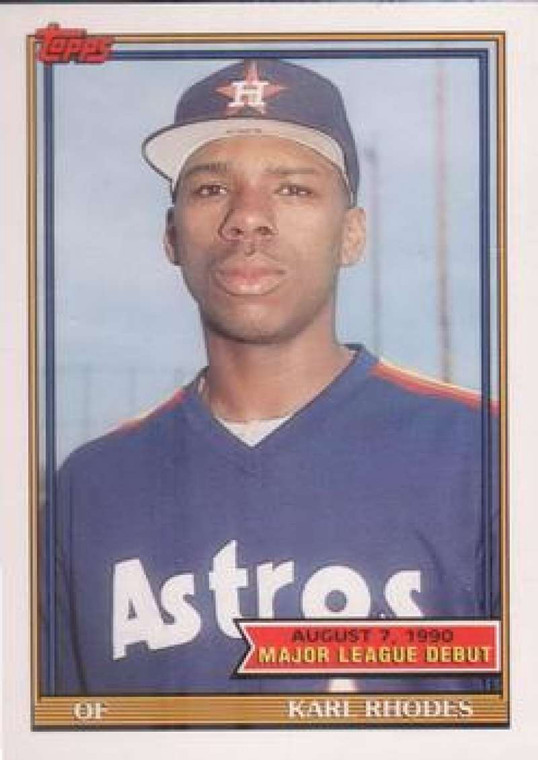 1991 Topps 1990 Debut #130 Tuffy Rhodes NM-MT Houston Astros 