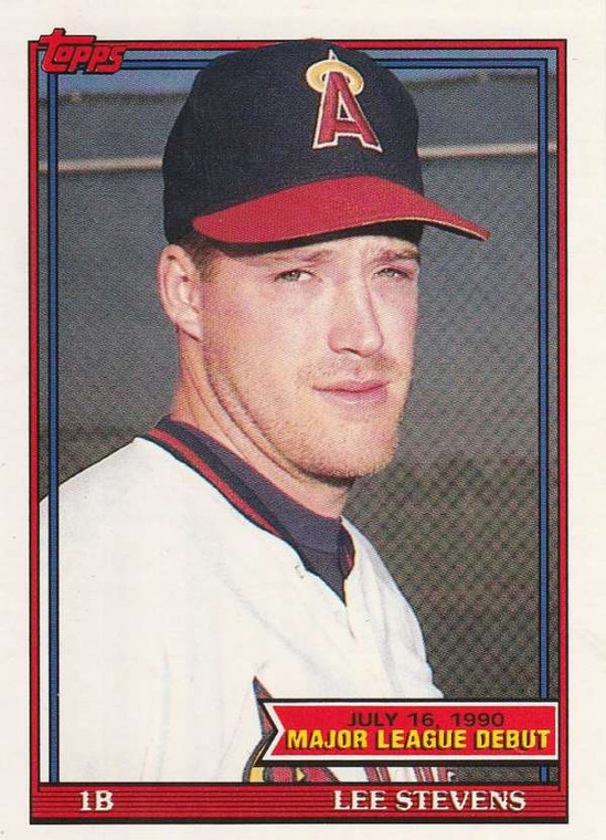 1991 Topps 1990 Debut #149 Lee Stevens NM-MT California Angels 