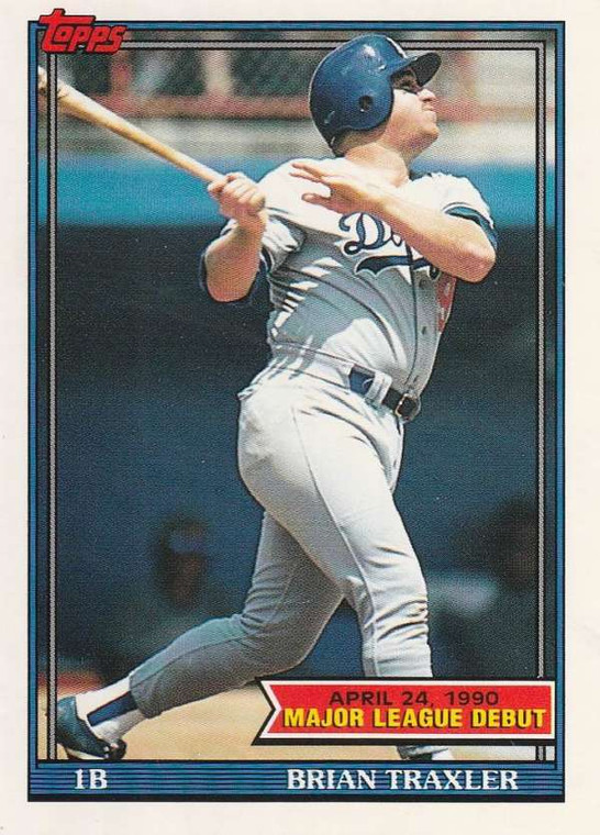1991 Topps 1990 Debut #155 Brian Traxler NM-MT Los Angeles Dodgers 