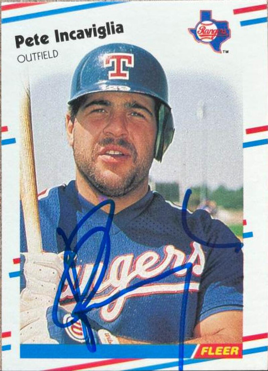 Pete Incaviglia Autographed 1988 Fleer #470