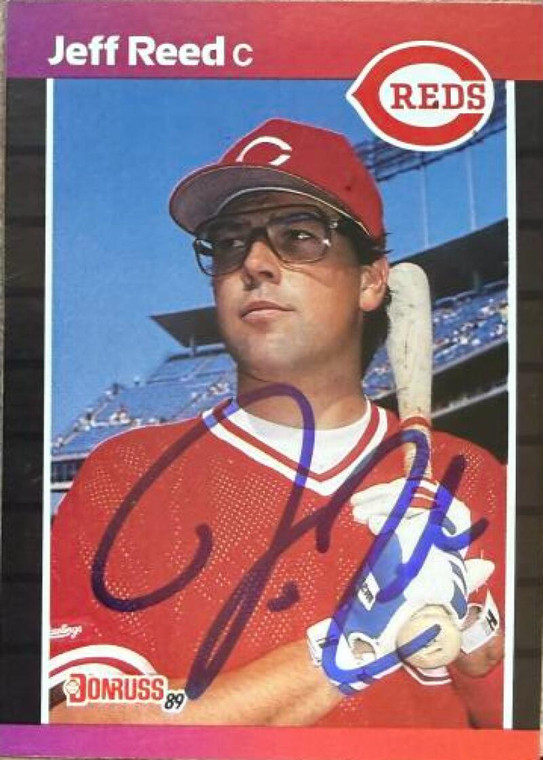 Jeff Reed Autographed 1989 Donruss #469 Cincinnati Reds Card