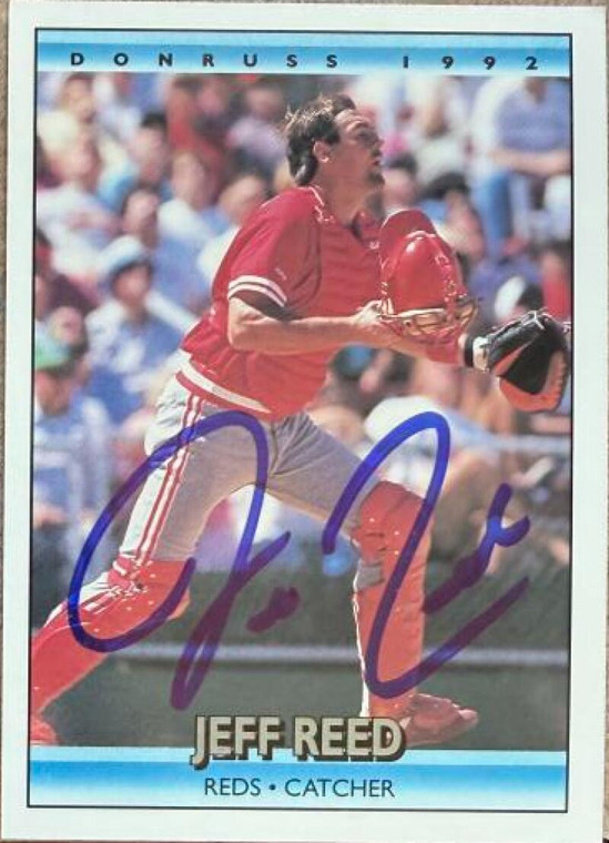 Jeff Reed Autographed 1992 Donruss #451 Cincinnati Reds Card